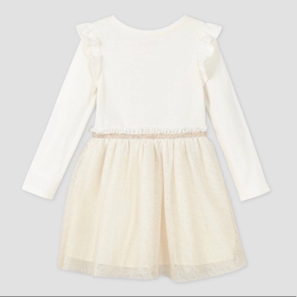 CAT & JACK FLORAL DEER TULLE DRESS - CREAM VARIOUS SIZES (NEW WITH TAGS) A11 - Picture 2 of 3